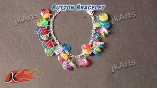 DIY  Button Bracelet  | How to make Wrist Belt | JK Arts 341