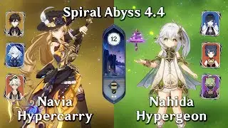 [SPIRAL ABYSS 4.4] Navia Hypercarry ft. Nahida Hypergeon - Genshin Impact