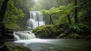 Sound of Original Mountain River | Relax, Peace & Meditation | Nature Waterfall Live