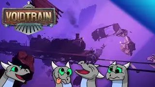 VoidTrain: Driving our train through space, falling off, slamming into a rock.