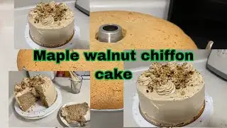 Maple walnut chiffon cake