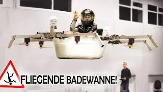 BEMANNTE DROHNE aus unserer BADEWANNE! | FLIEGENDE Badewanne!