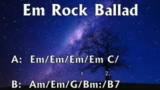 Rock Ballad  || Em || Backing Track