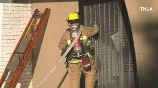 LAFD in Action! Reseda Commercial Structure Fire