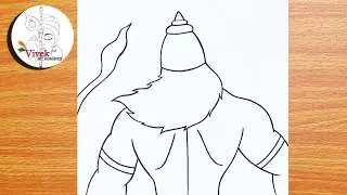 Hanuman Drawing Backside | Easy Drawing | Bajrangbali Pencil Sketch