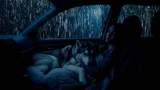 Night Rain in Car for Restless Nights – Rainstorm & Very Huge Thunder | Insomnia Sleep Aid