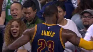 LeBron James Destroys Marcus Smart Layup  Cavs vs Celtics 4-5-17