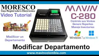 Como Modifico un Departamento en mi Registradora?