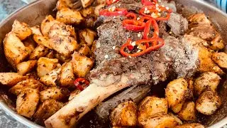 Smoky black pepper lamb roast  / Easy flavour full recipe for your next party/ Dawat recipe 