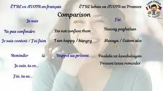 GRAMMAIRE MODULE 1.9 ETRE VS AVOIR