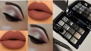 Grey Chunky Glitter Eye Makeup Tutorial | Full Details Step By Step 