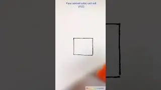 How to draw face centered cubic easy #shorts #class12