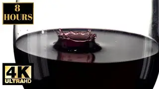 Glass Of Red Wine Cocktail Alcohol Wallpaper Background Screensaver With Relaxing Music 8 HOURS 4K