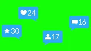 FACEBOOK NOTIFICATION ICONS OVERLAY GREEN SCREEN