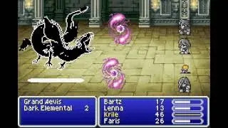 Final Fantasy V Low Level Solo Challenge- Level 1 Krile vs. Grand Aevis