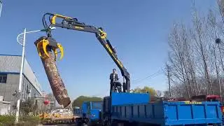 Forestry Excavator Attachment Wood Log Timber Rotating Hydraulic Grab Tree Rotator Grapple