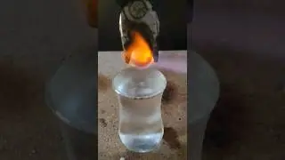 Experiment: Glowing 1000 Degree Metal Ball vs ice water #youtube #shortvideo #share #shorts