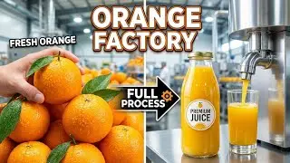 Orange Factory: From Fresh Orange to Premium Juice (Full Process)
