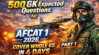 500 GK Expected Questions for AFCAT 1 2026 Part -1 