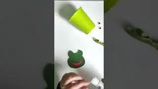 Very Simple Frog Made of Plastic Cup and Paper #shorts
