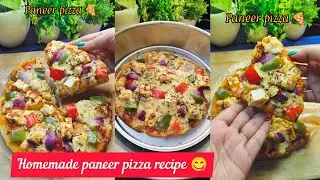Tasty homemade paneer pizza recipe without oven || paneer zingy parcel recipe || Riya's Food Diary