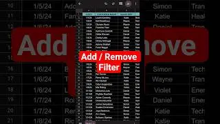 Add/Remove Filter in Google Sheets Mobile App