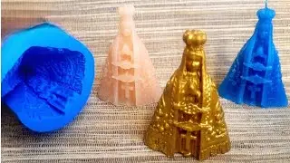 Como Fazer Vela de Nossa Senhora 3D 🕯️ com Molde de Silicone | Parte I
