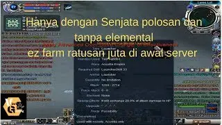 Chart Farming RF Online Awal Server modal kecil hasil ratusan juta