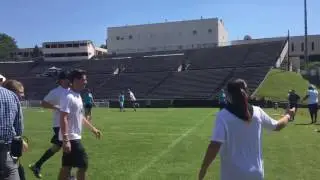 Cam Newton kickball home run