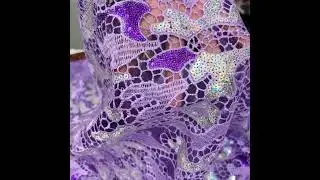 SJD LACE Nigerian Sequins Water Soluble Lace Fabrics 2025 High Quality