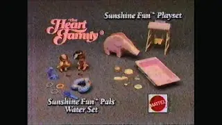 The Heart Family Sunshine Fun&trade; Pals & Playset by Mattel ad shown in 1989