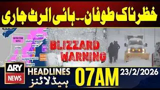 Blizzard Alert Issued for Northeastern US - ARY News Headlines  7 AM  | 22 Feb 2026