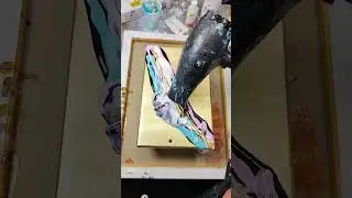 Tutoriál na pouring na zlatom plátne ✨ 
