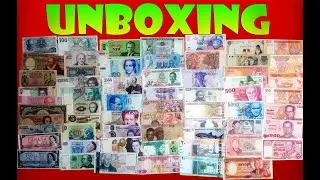 UNBOXING banknotes 50 countries World Paper Money