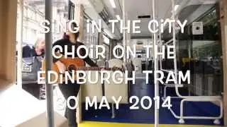 Sing in the City singing on the tram