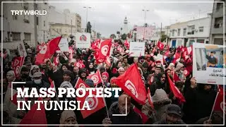 Tunisian opposition parties and supporters hold protest against President Saied