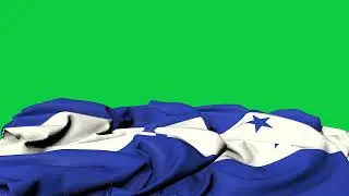🚩Honduras Flag Laying Flat | GREEN SCREEN & CHROMA MATTE🚩
