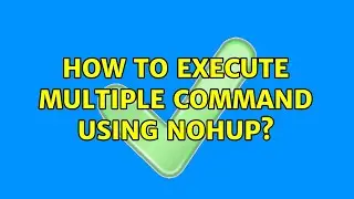 Unix & Linux: How to Execute multiple command using nohup? (4 Solutions!!)
