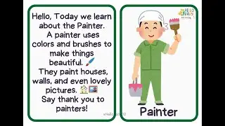We Will Learn About the Painter | We Will Learn Painter | Learning Jobs and Professions for Kids |