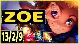 ZOE VS YASUO - 13/2/9 KDA MID GAMEPLAY DIAMOND IV
