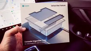VICSEED Tesla Center Console Organizer, Silicone Protection, Light Translucent Tesla Model Y/3