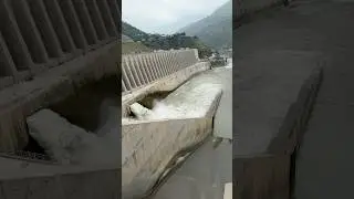 Dam release water in high flow season #hydropower #hydroengineering #nature #waterdam