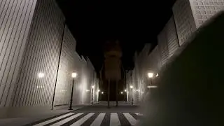 Giant robot vs tanks in a city | Blender