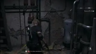 RE4 Remake Прохождение на ХАРДКОРЕ-Глава-14 Грузовой склад-Мусоропереработка(все сининие медальоны5)