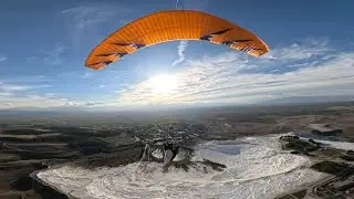 Paragliding at Pamukkale, Turkey