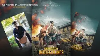 PUBG : Poster II Manipulation II Advanced  Photoshop Tutorial II Editz Zacksamir II