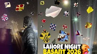 Pakistan Biggest Kite Festival 🤩Night Basant Lahore😱Millions + Kites End Kr Dia || Kite Catching!