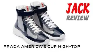 PRADA AMERICA'S CUP SNEAKER HIGH TOP ROYAL BLUE SILVER UNBOXING