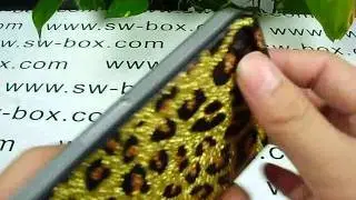 Leopard Fur Design iPhone 4 Gold Hard Case Wholesale