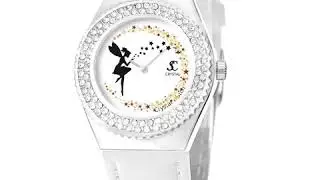 Montre f&eacute;e &agrave; mouvement tournant SC Crystal orn&eacute;e de 87 Cristaux Swarovski&reg;